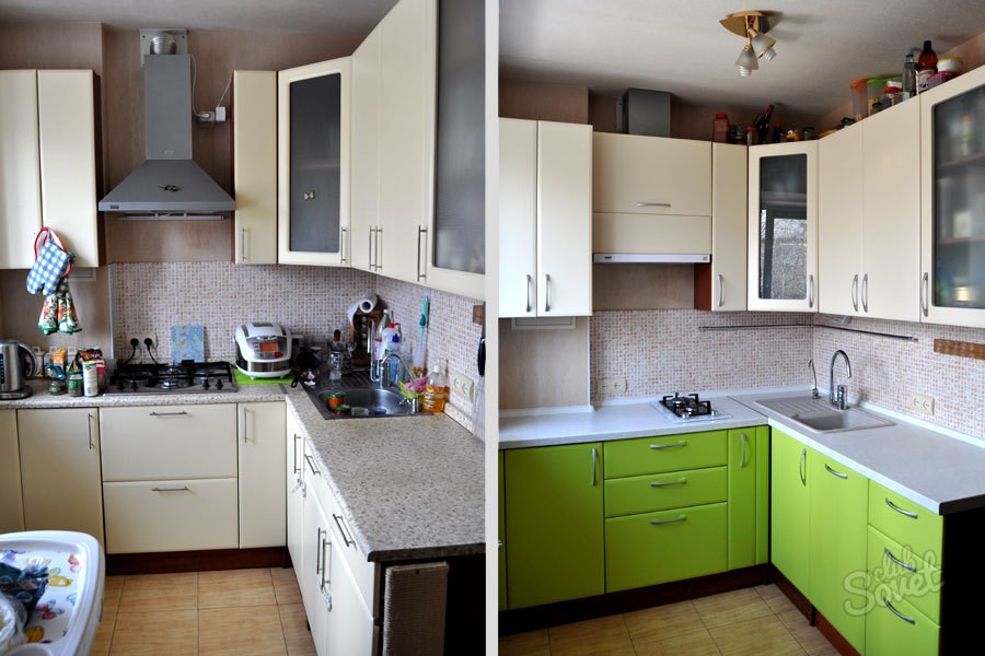 Перекрашенные Фасады Кухни Фото До И После